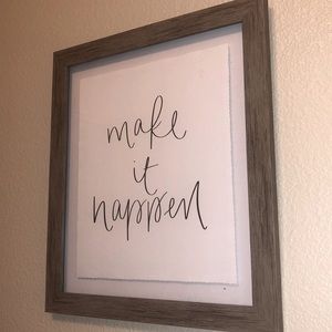 Wall decor- “Make it happen”